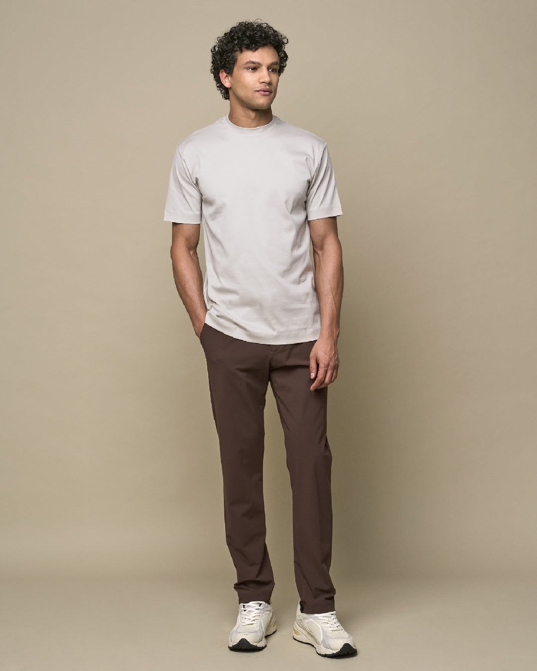Valenza Interlock Supima T-Shirt Pearl Grey - productfoto 4