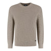 WAHTS Lawrence Extrafine Merino Patterned Pullover Light Taupe – productfoto 1