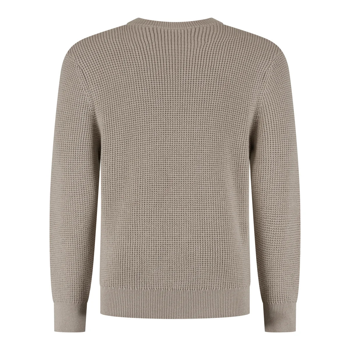 WAHTS Lawrence Extrafine Merino Patterned Pullover Light Taupe – productfoto 5