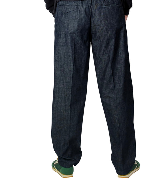 Denimlook Adjustable Waistband Trousers Loose Fit