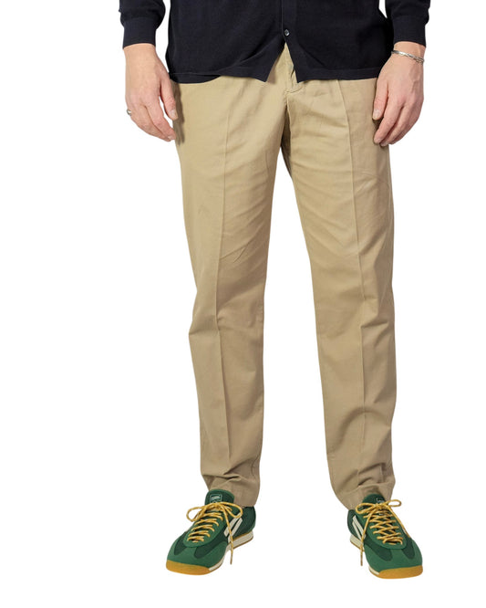 Sand Adjustable Waistband Trousers Regular Fit