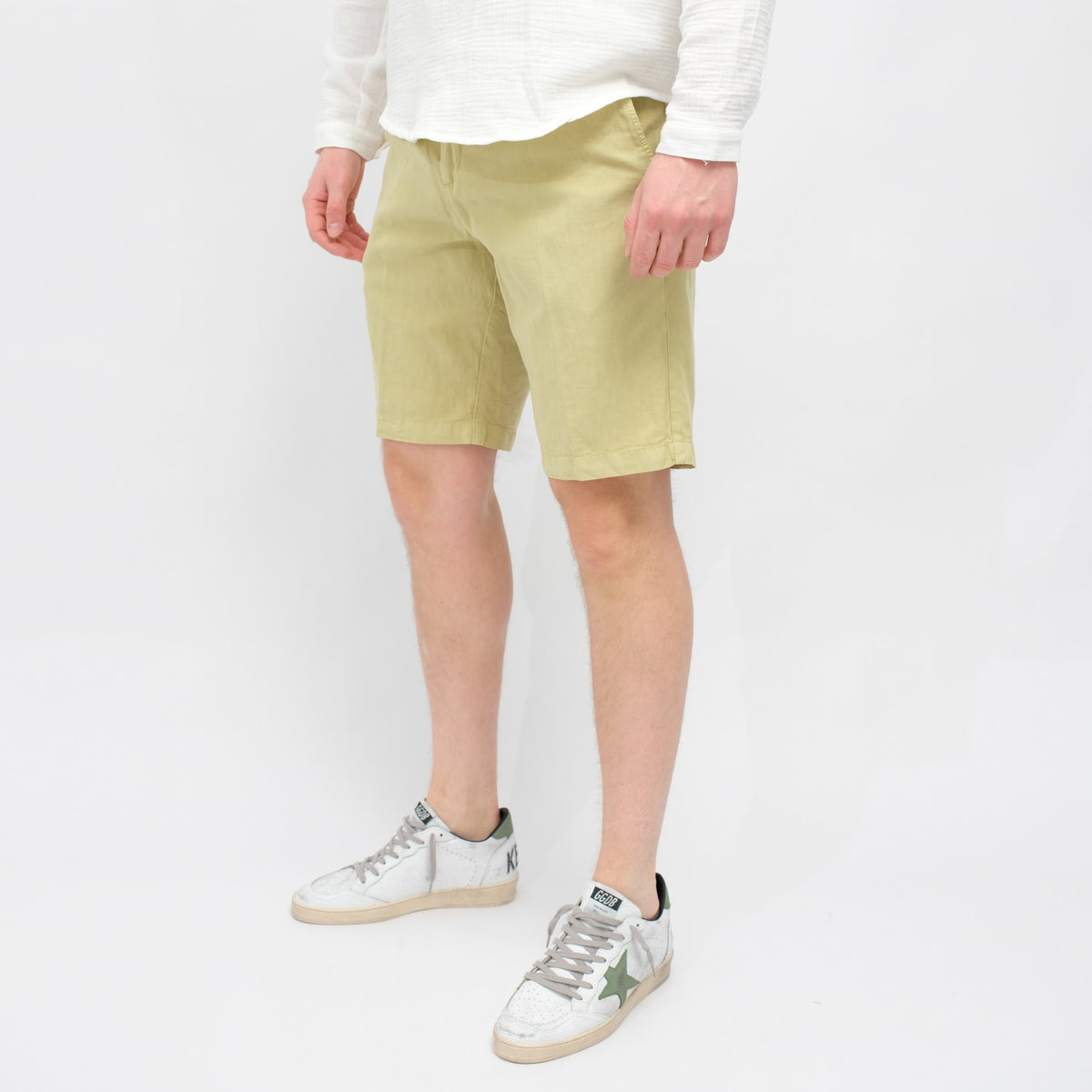 WHITE SAND YELLOW GREEN WASHED COTTON lYOECELL rE – productbeeld 2