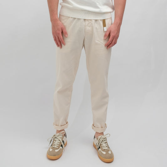 White Sand Adjustable Waistband Trousers Beige - productfoto 1