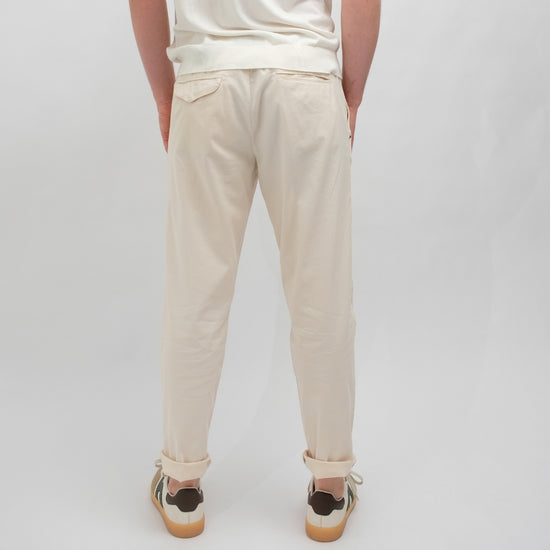 White Sand Adjustable Waistband Trousers Beige - productfoto 4