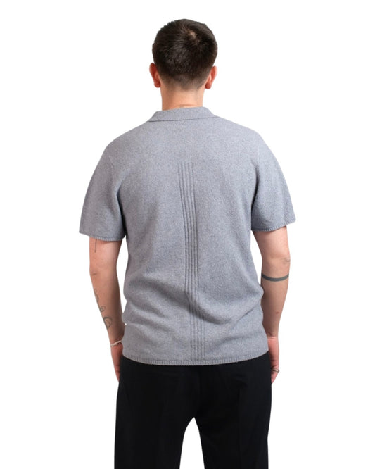 Bluish Grey Jonas Knit Polo