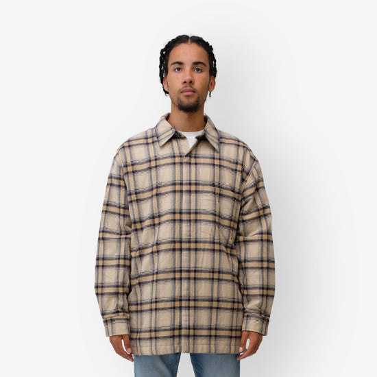 Won Hundred Camel Check MAZA Overshirt – vooraanzicht