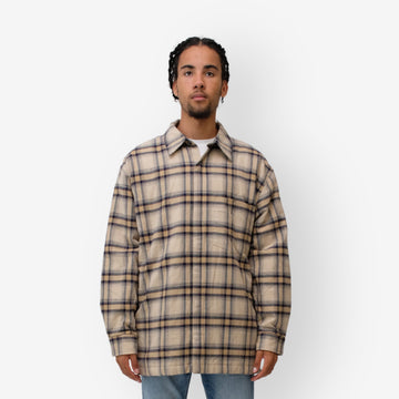 Won Hundred Camel Check MAZA Overshirt – vooraanzicht
