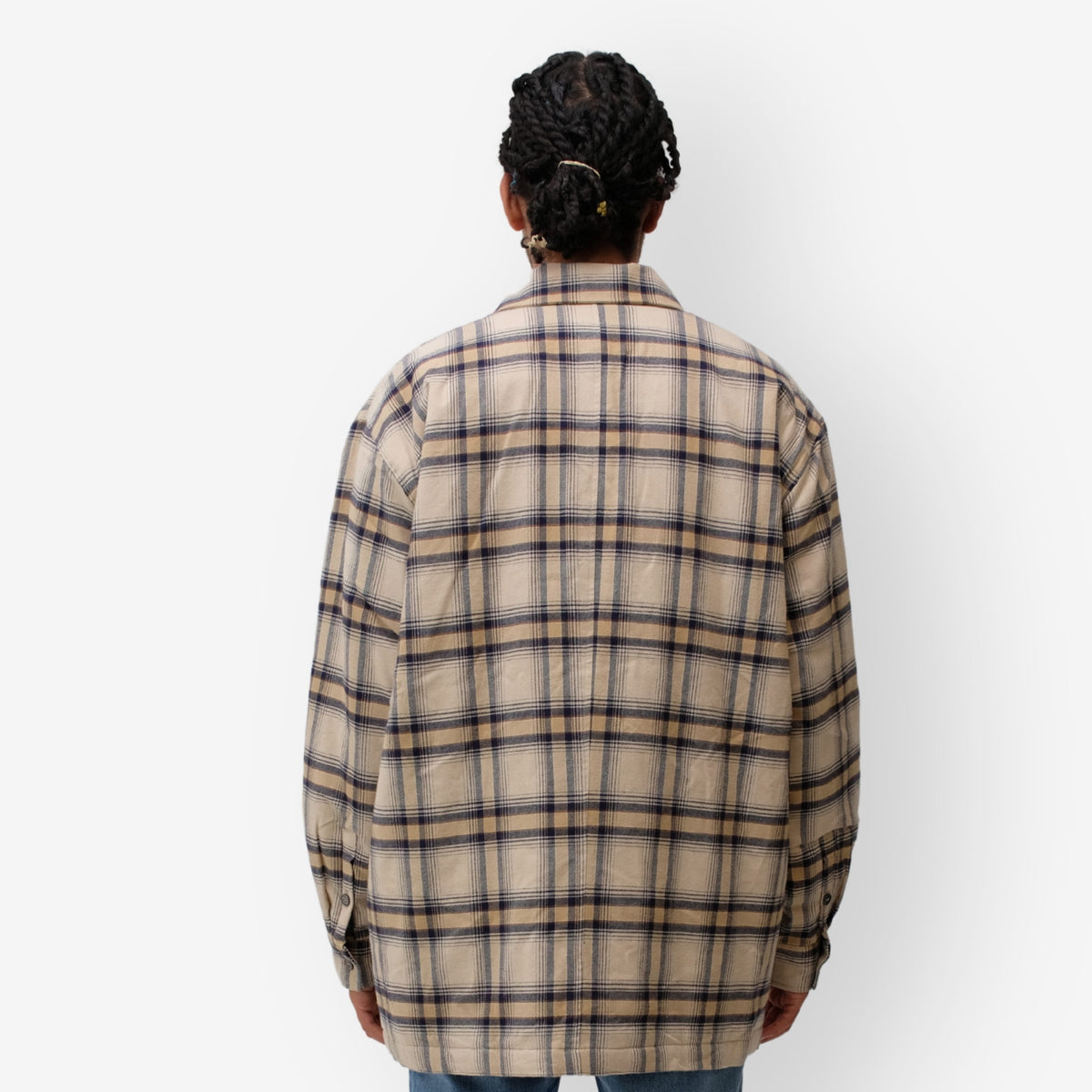 Won Hundred Camel Check MAZA Overshirt – productbeeld 3