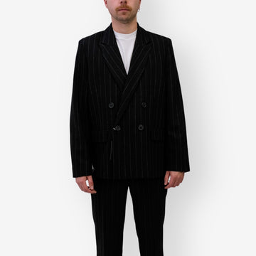 Won Hundred Black KAISON PIN STRIPE Vest – vooraanzicht