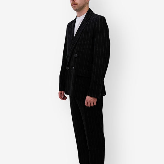 Won Hundred Black KAISON PIN STRIPE Vest – productbeeld 2