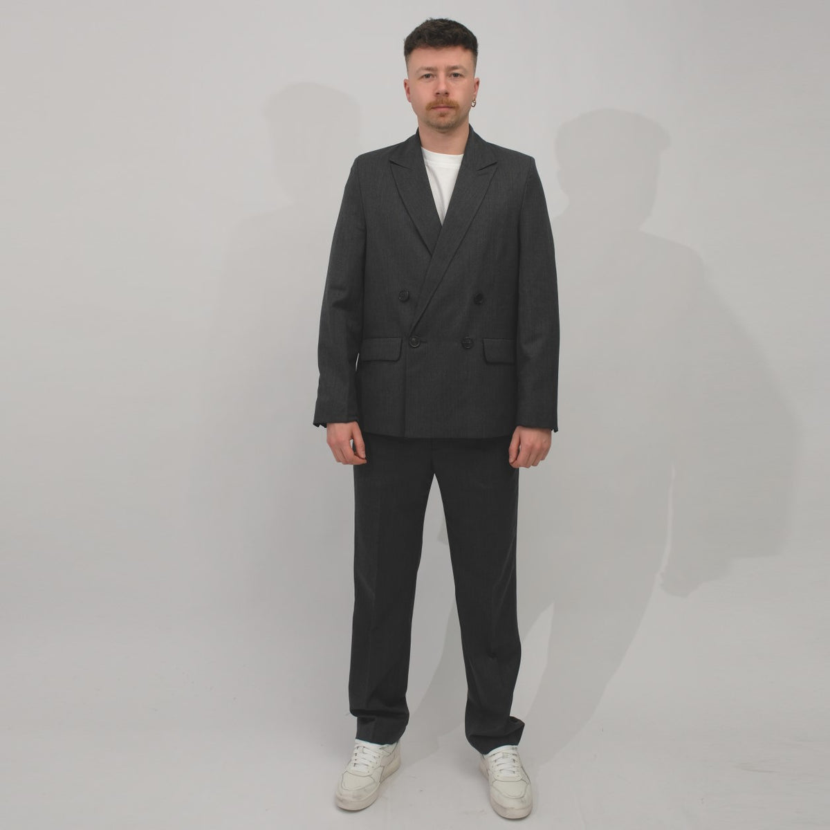 Won Hundred Kaison Double Breasted Blazer Anthracite – productbeeld 2
