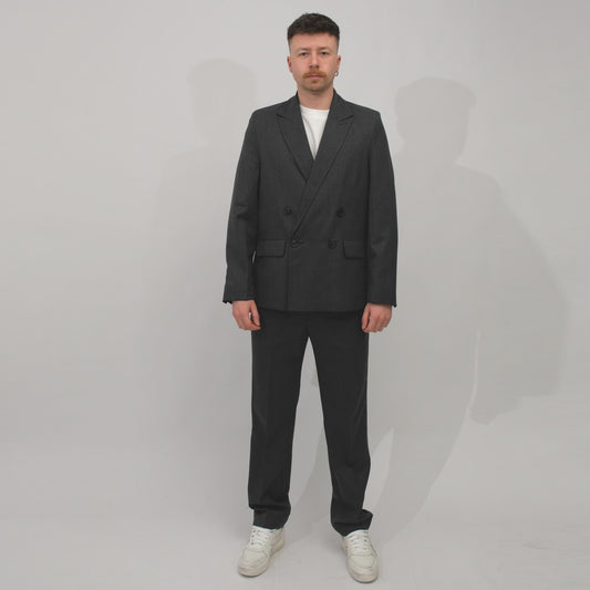 Won Hundred Kaison Double Breasted Blazer Anthracite – productbeeld 2