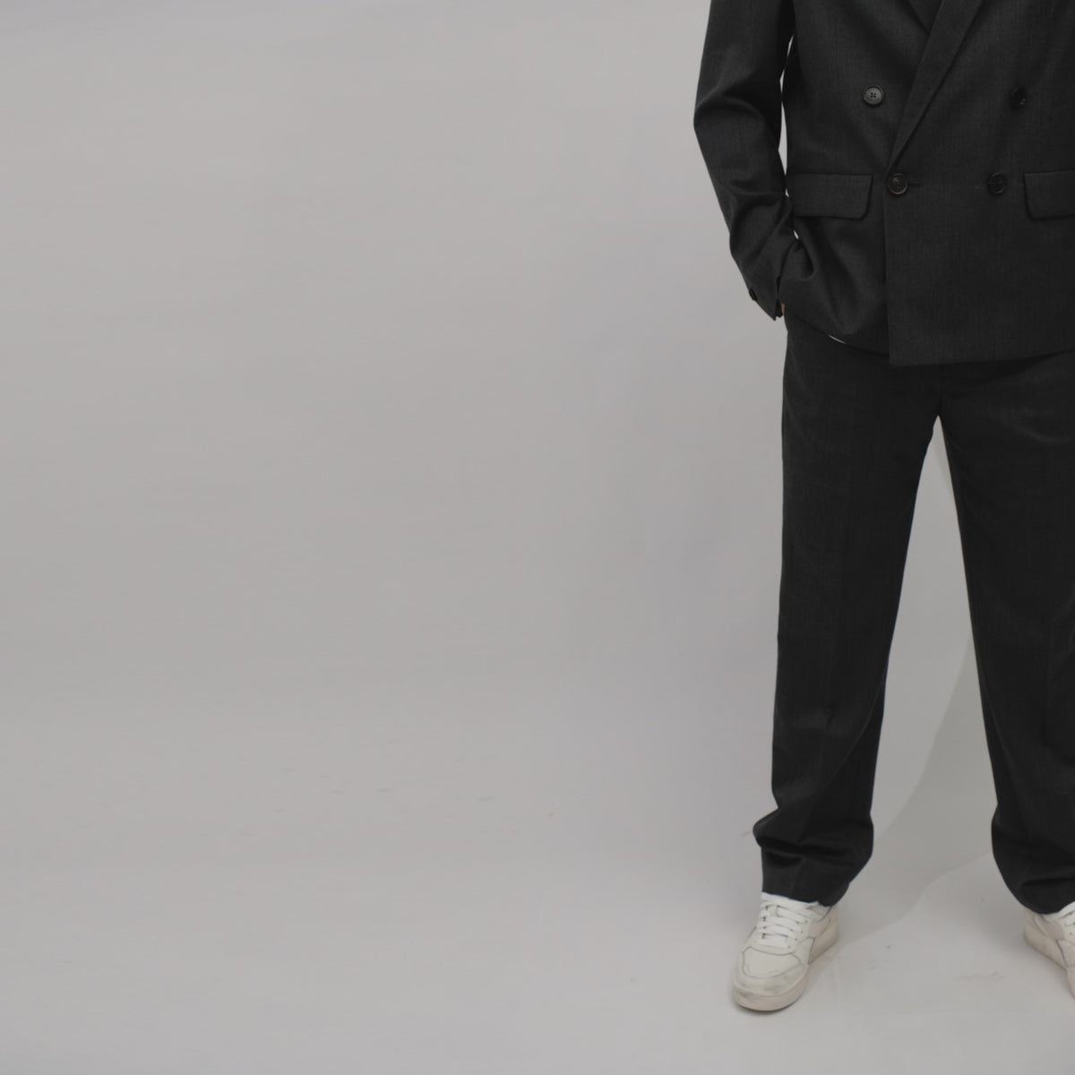Won Hundred Kaison Double Breasted Blazer Anthracite – productbeeld 5