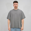 Won Hundred Washed Steel Grey Staff Boxy T-shirt – vooraanzicht
