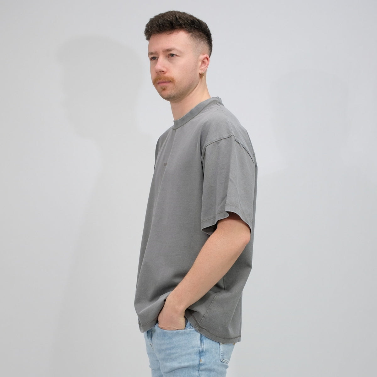 Won Hundred Washed Steel Grey Staff Boxy T-shirt – productbeeld 2