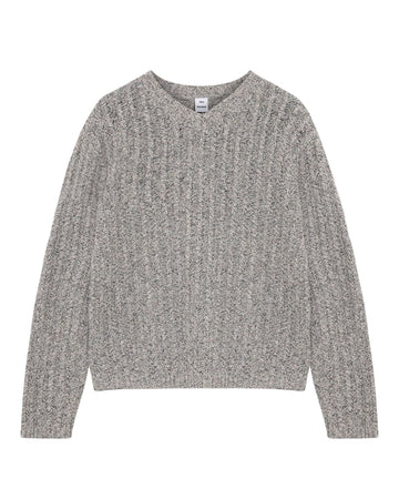 Won Hundred Jack Knit trui Micro Chip Grey Comb - voorkant