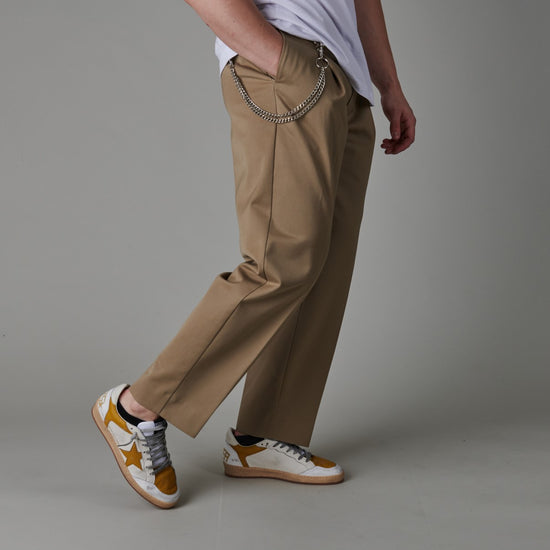 Won Hundred Lance Pleated Worker Pants Camel – productbeeld 2