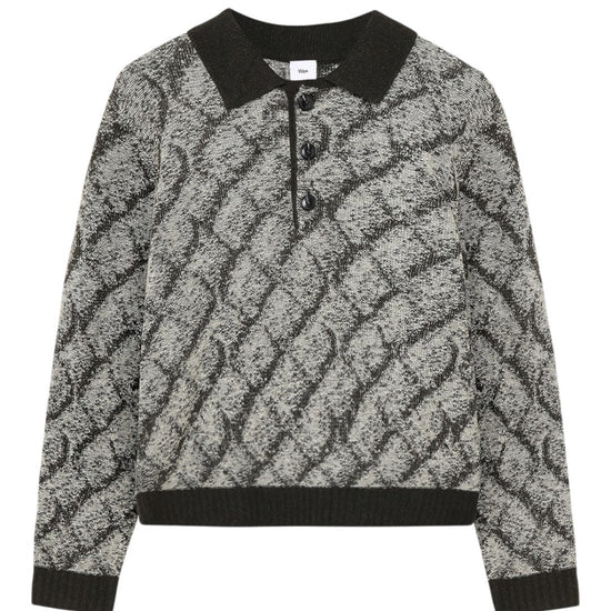 Won Hundred Pelo knit polo Black Comb - voorkant