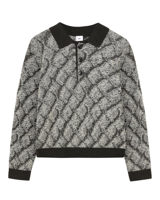 Won Hundred Pelo knit polo Black Comb - voorkant