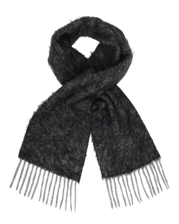 Won Hundred Soul fluffy wool sjaal Asphalt