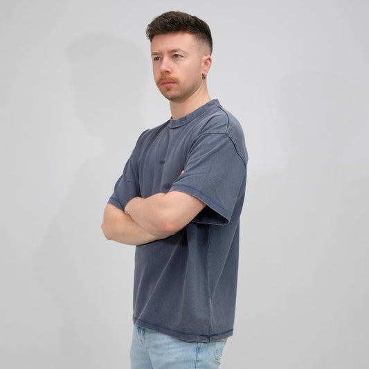Won Hundred Staff Boxy Tee Washed Dark Denim - productfoto 2