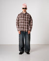 Woodbird WBJong Check Loose Fit Shirt Brown – productbeeld 2