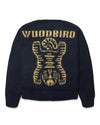 Woodbird Koon Zip Tiger Cardigan Navy - productfoto 1