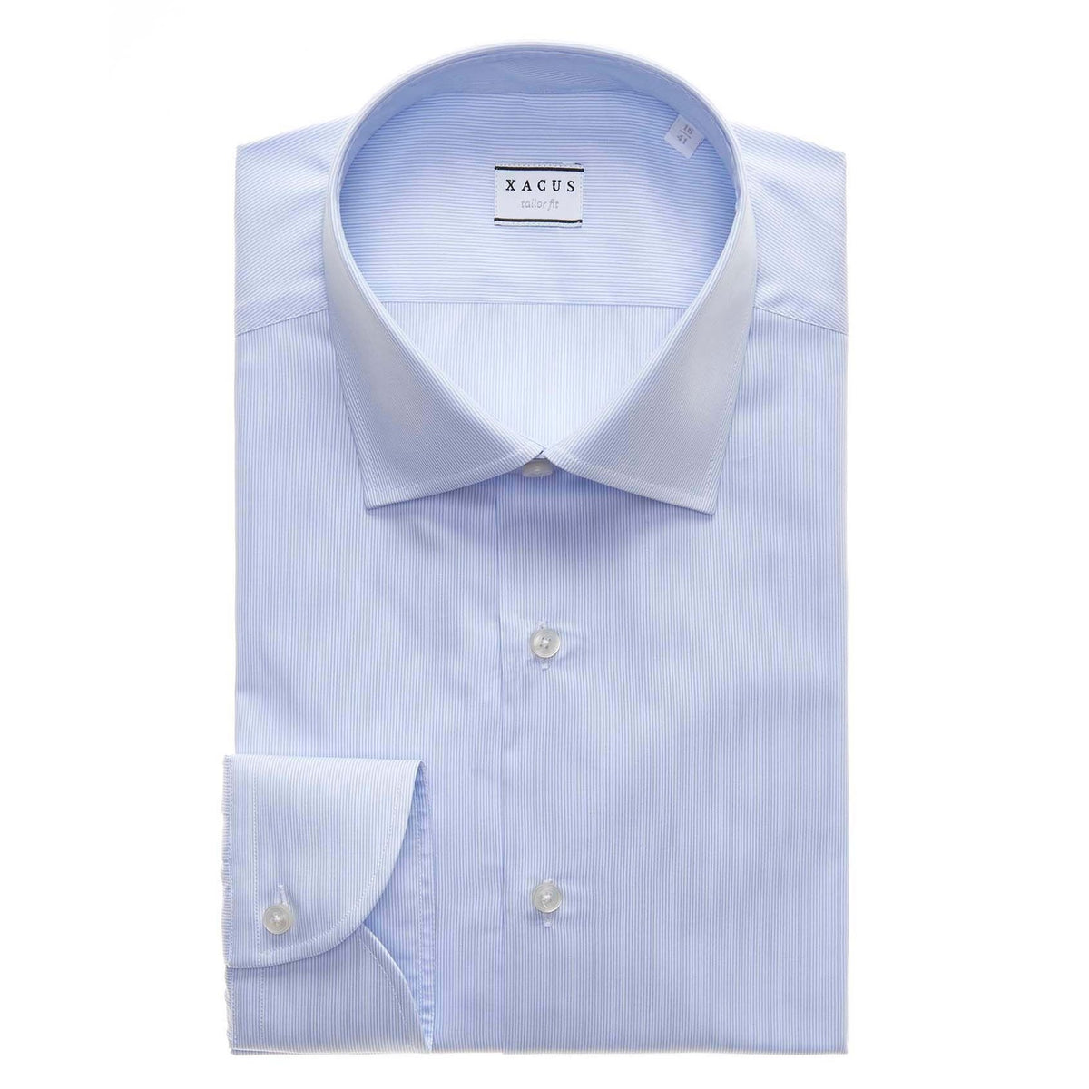 Xacus 333ML Supercotone Shirt Light Blue – kraagdetail