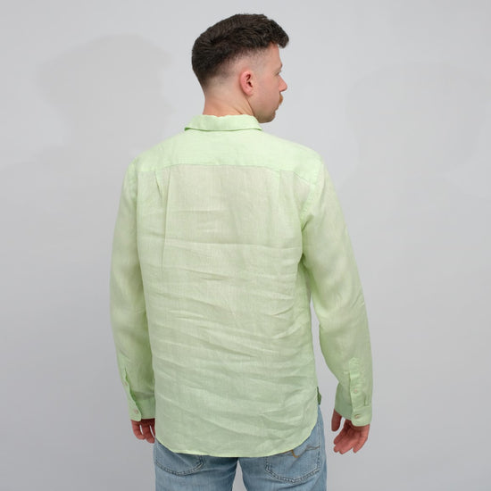 Xacus 417ML Linen Polo Shirt Green – productbeeld 3