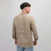 Xacus 417ML Linen Polo Shirt Beige Brown - productfoto 4