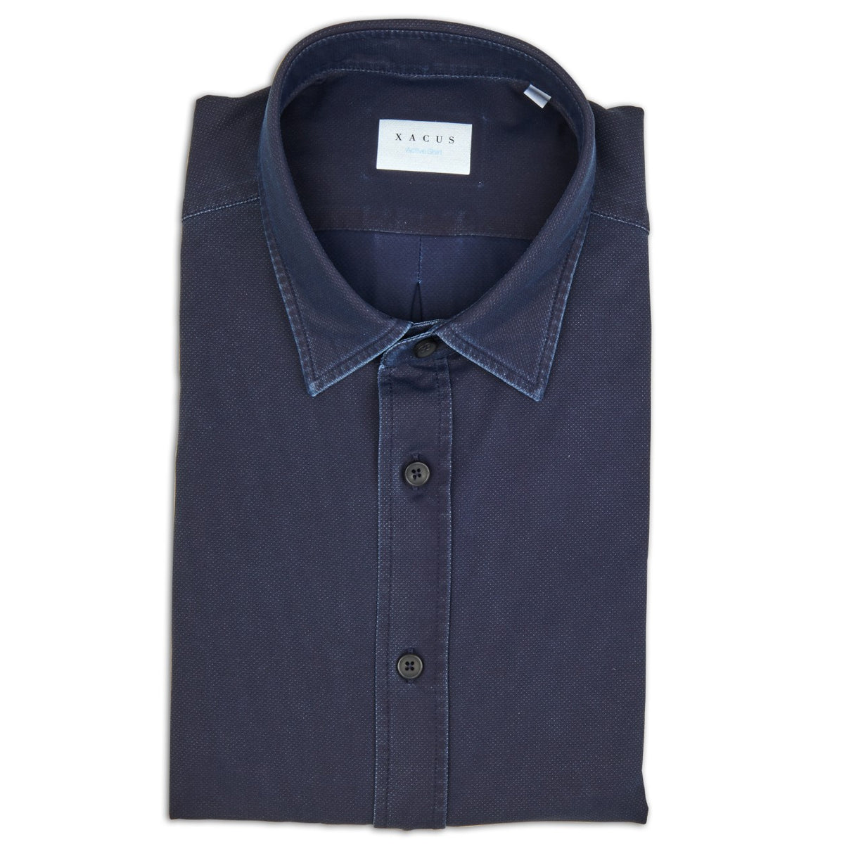 Xacus 428ML Washed Shirt Blue – vooraanzicht