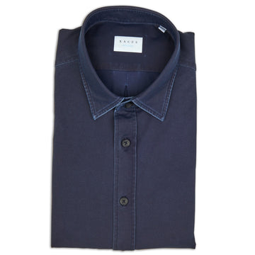 Xacus 428ML Washed Shirt Blue – vooraanzicht