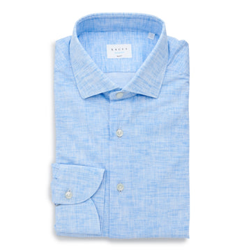 Xacus 558ML Active Linen-Look Shirt Light Blue – vooraanzicht