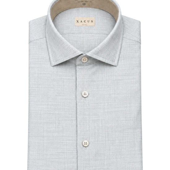 Xacus 748ML Tailor Fit katoenen flannel hemd Light Blue