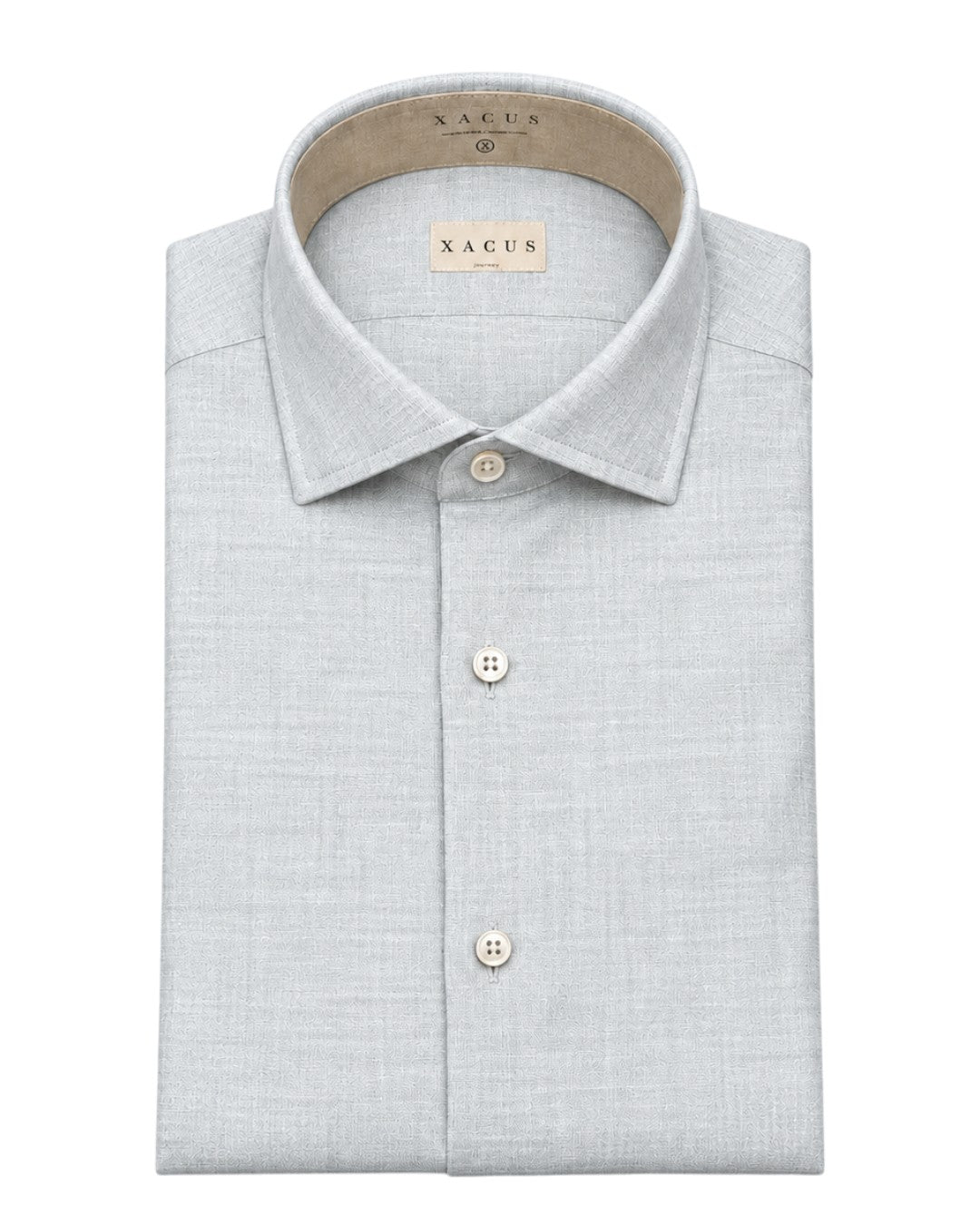 Xacus 748ML Tailor Fit katoenen flannel hemd Light Blue