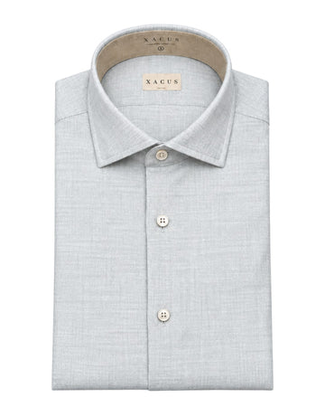 Xacus 748ML Tailor Fit katoenen flannel hemd Light Blue