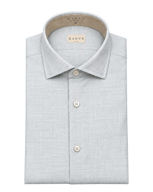 Xacus 748ML Tailor Fit katoenen flannel hemd Light Blue