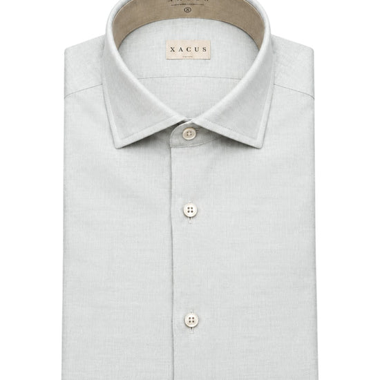 Xacus 748ML Tailor Fit Flanella Tinto Filo hemd Light Grey