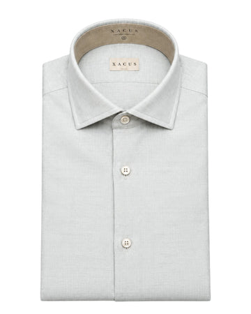 Xacus 748ML Tailor Fit Flanella Tinto Filo hemd Light Grey