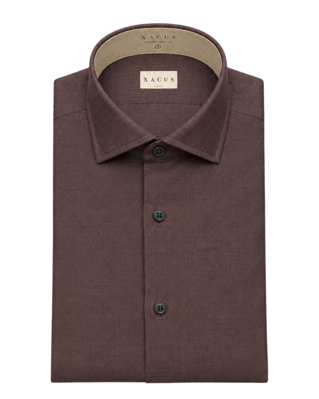 Xacus 748ML Tailor Fit katoen-lyocell hemd Bordeaux