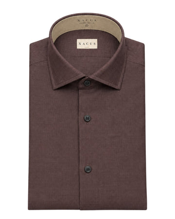 Xacus 748ML Tailor Fit katoen-lyocell hemd Bordeaux