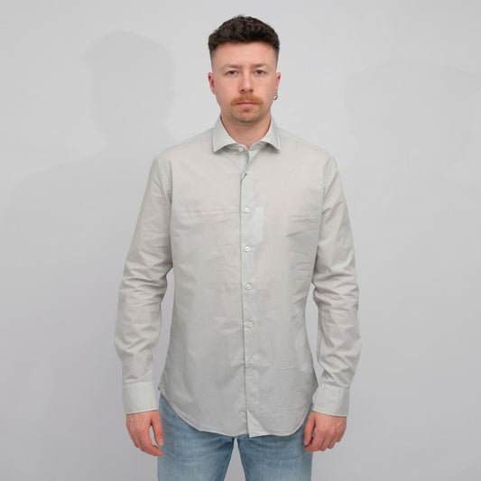 Xacus 748ML Poplin Regular Fit Shirt Mastic – productbeeld 1