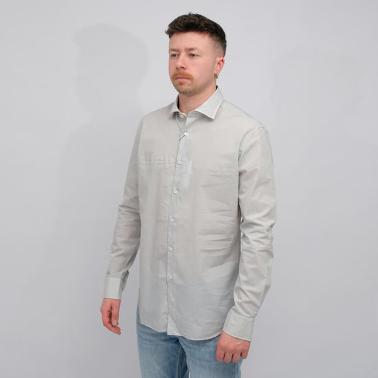 Xacus 748ML Poplin Regular Fit Shirt Mastic – productbeeld 2