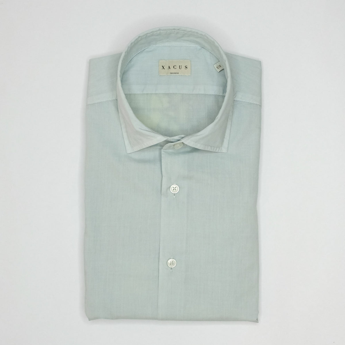 Xacus Water Green Poplin Shirt – vooraanzicht