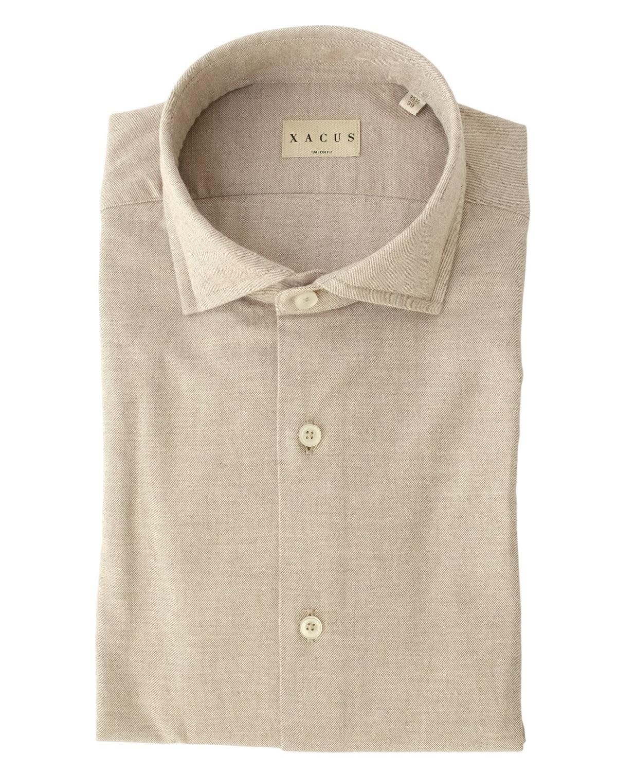 Xacus 748ML Flannel Tinto Filo Shirt Dark Beige - productfoto 1