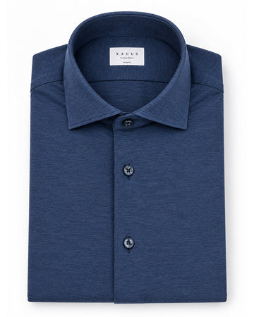 Xacus Active Shirt Tailor Fit donkerblauw ACT558ML/31615 007 – vooraanzicht