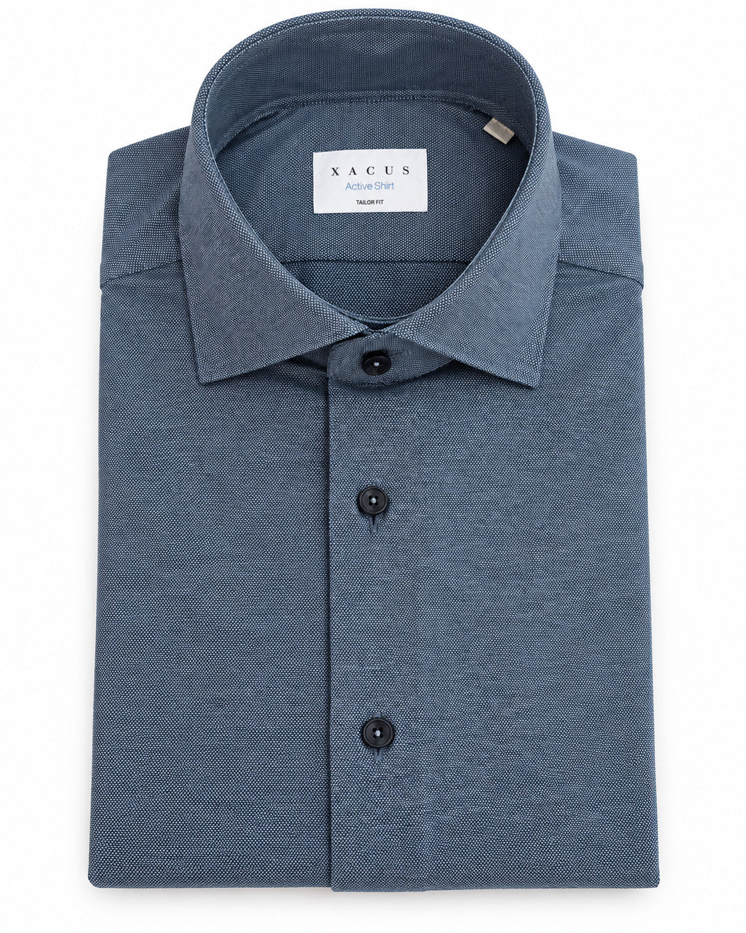 Xacus Active Shirt Tailor Fit grijsblauw ACT558ML/31633 004 – vooraanzicht