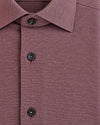 Xacus Active Shirt Marsala – detail van de fijne structuur met flanellook