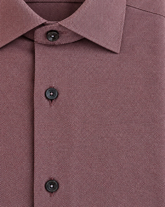 Xacus Active Shirt Marsala – detail van de fijne structuur met flanellook