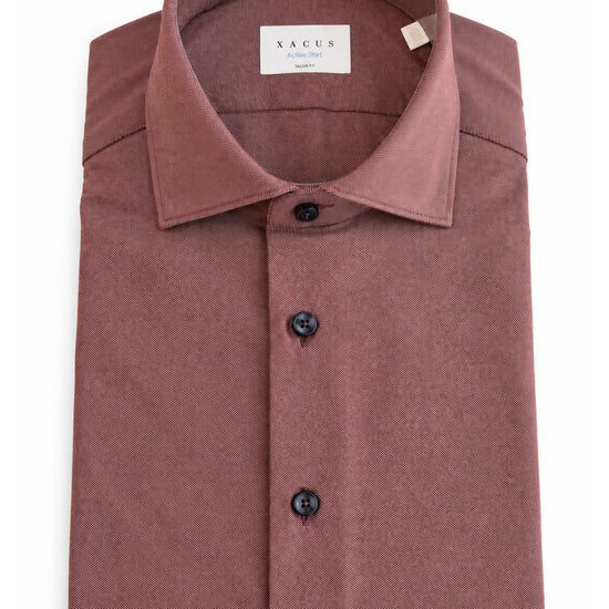 Xacus Active Shirt Tailor Fit Marsala ACT558ML/31651 003 – vooraanzicht